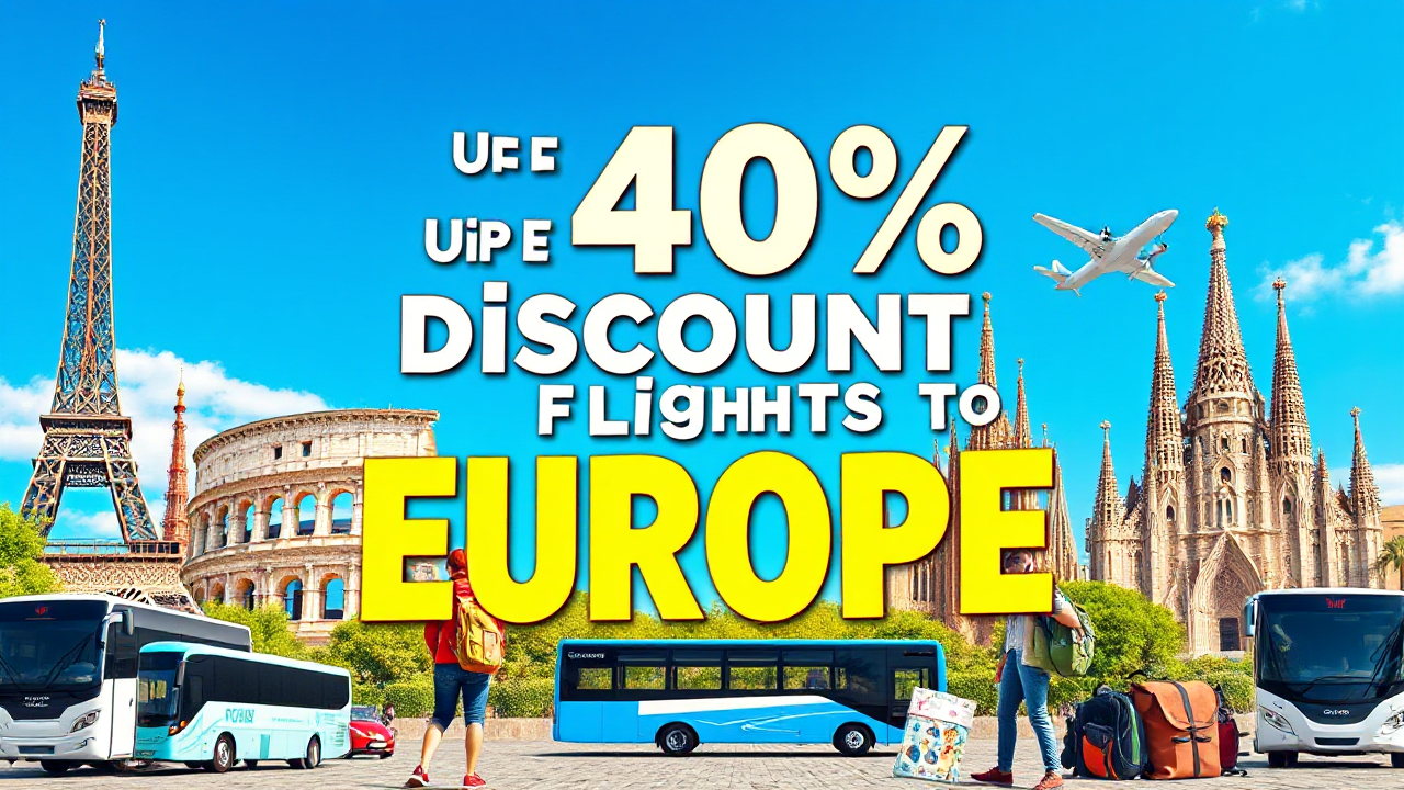 Imagem representativa de passagens para a Europa com desconto, mostrando destinos populares e dicas de economia.