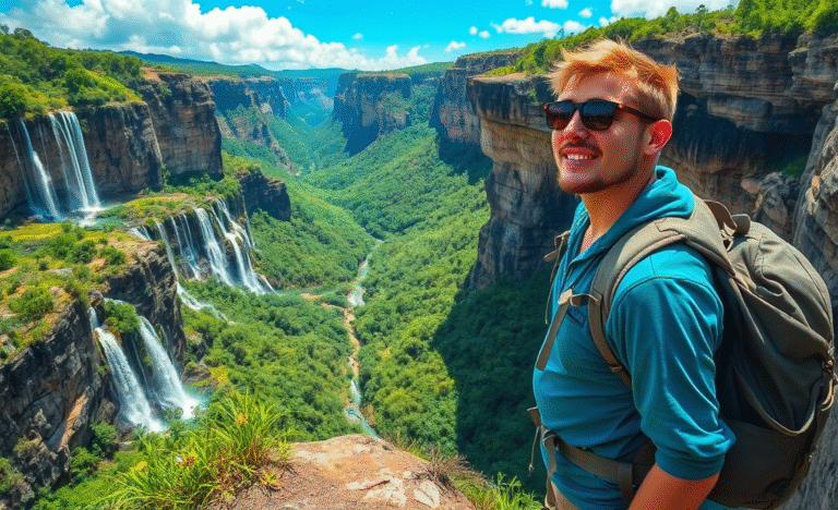 Exploradores em meio à natureza da Chapada Diamantina