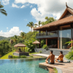 Imagem retratando a beleza natural e cultural de Sumba com opções de turismo de bem-estar.
