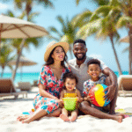 Imagem de um resort paradisíaco, ideal para férias tudo incluído.